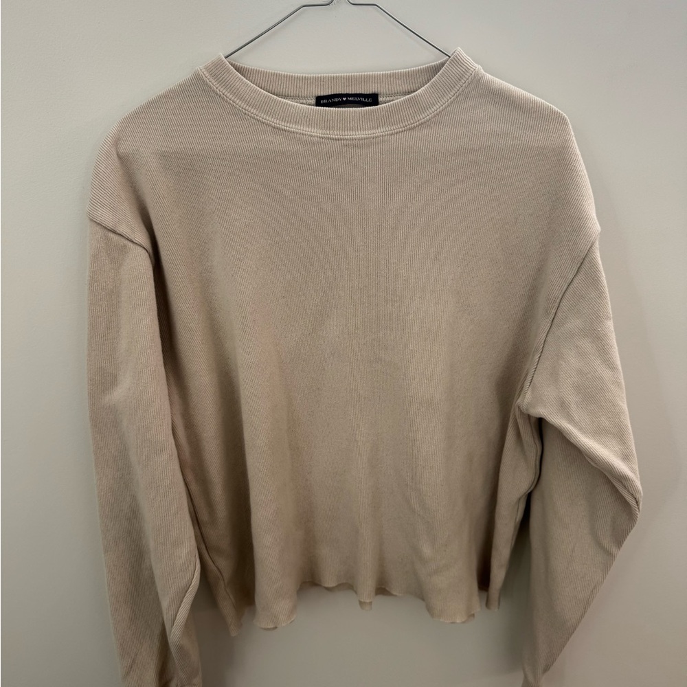 Brandy Melville Cream Sweatshirt